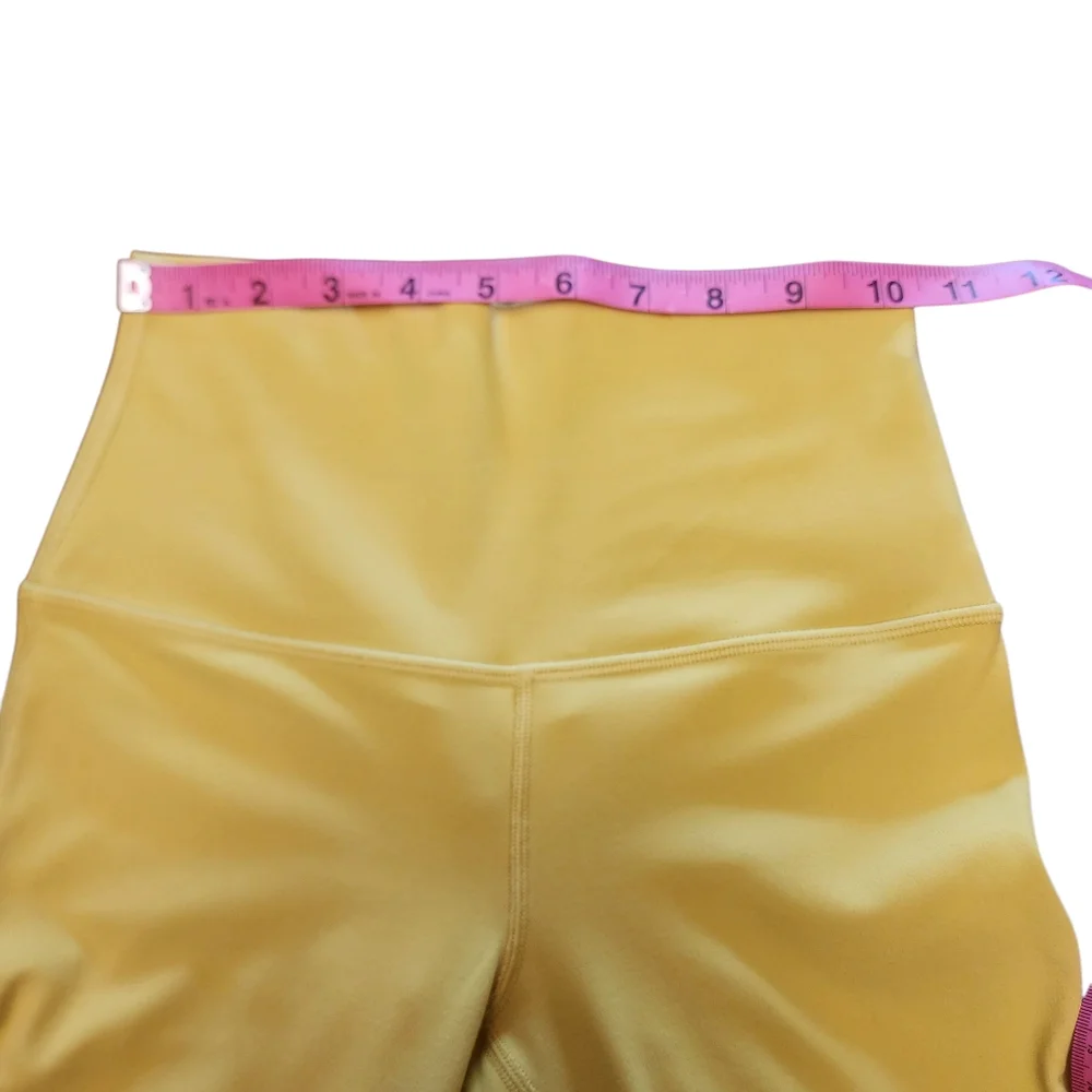 Lululemon Athletica Neon Yellow High-rise Athletic Leggings Size 4 - Picture 7 of 10